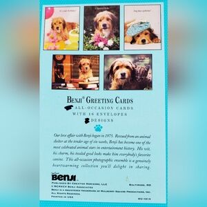 Benji Vintage 1995 Greeting Cards 11 Cards 16 Envelopes Birthday Get Well - GUC